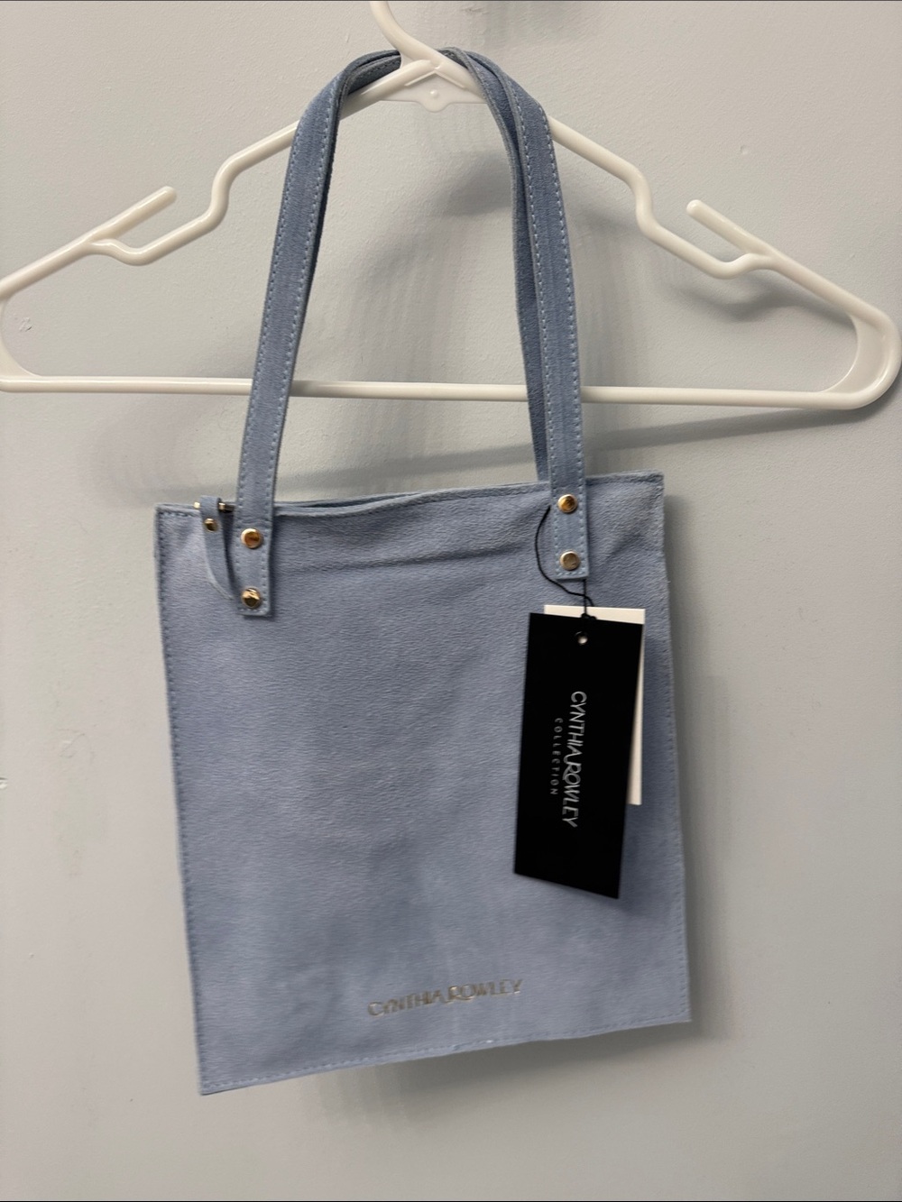 Cynthia Rowley Powder Blue Suede Tote